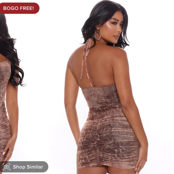 fashion nova NWT medium brown with gold - Picture 7 of 7